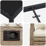 vidaXL Ensemble de salle à manger de jardin de 5 pièces en rattan PE beige