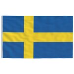 vidaXL Drapeau de la Suède et mât 5 5 m Aluminium