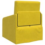 vidaXL Canapé-lit de sol 2-en-1 Jaune 65x80x83 cm Velours