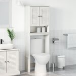 vidaXL Armoire de toilette Blanc 60 x 27 x 161 cm Bois massif en pin
