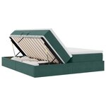 vidaXL Lit avec rangement et matelas Vert foncé 180 x 200 cm Velours