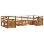 vidaXL Ensemble de canapés d'extérieur 7 pc Naturel