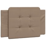vidaXL Cadre de lit sans matelas Zadar cappuccino 90x200 cm similicuir