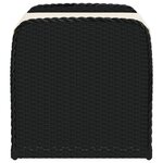 vidaXL Banc de rangement avec coussin noir 80x51x52 cm résine tressée
