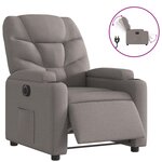 vidaXL Fauteuil inclinable électrique Taupe Tissu