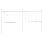 vidaXL Tête de lit de remplacement métal blanc 193 cm