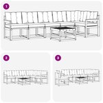 vidaXL Ensemble de canapés d'extérieur 7 pc Blanc et gris clair