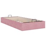 vidaXL Cadre de lit ottoman sans matelas rose 90x200 cm velours