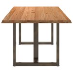 vidaXL Table à manger bord naturel bois massif chêne rectangulaire