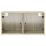 vidaXL Armoires murales portes vitrées 2 Pièces chêne sonoma 68 5x37x35cm