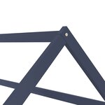 vidaXL Cadre de lit d'enfant Gris Bois de pin massif 70x140 cm
