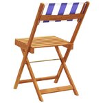 vidaXL Chaises de jardin pliantes lot de 4 tissu et bois massif
