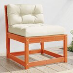 vidaXL Canapé de jardin avec coussins cire marron bois pin massif