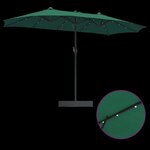 vidaXL Parasol de jardin Vert 385 x 209 x 244 cm Polyester