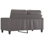 vidaXL Canapé à 2 places Gris 120 cm Similicuir