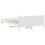 vidaXL Cadre de lit sans matelas blanc 150x200 cm bois de pin massif