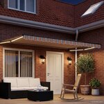 vidaXL Store rétractable manuel avec LEDs 4 5 × 3 m