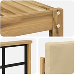 vidaXL Ensemble de canapés d'extérieur 5 pc Blanc et Beige