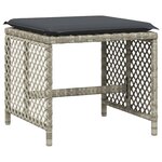 vidaXL Ensemble à manger de jardin et coussins 9 Pièces gris clair rotin
