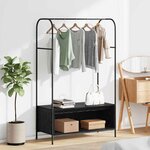 vidaXL Porte-vêtements Noir 100 x 44 x 160 cm Bois d'ingénierie