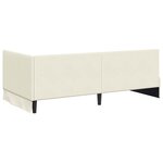 vidaXL Cadre de lit d'angle Crème 90 cm x 200 cm tissu