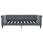 vidaXL Lit de jour avec matelas gris foncé 90x190 cm velours