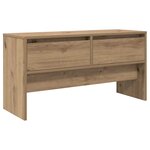 vidaXL Ensemble de meubles d'entrée 4 Pièces Chêne noir 90 x 31 x 46.5 cm