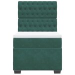 vidaXL Sommier à lattes de lit avec matelas Vert foncé 90x190 cm