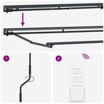 vidaXL Cadre de store rétractable électrique Anthracite 4 x 2 m Acier