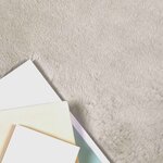vidaXL Tapis en Fourrure Synthétique de Lapin Olite Beige 200 x 200 cm