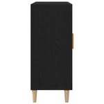 Buffet vidaXL Noir Chêne 90x34x80 cm en Bois d'ingénierie
