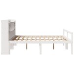 vidaXL Lit bibliothèque sans matelas blanc 180x200 cm bois pin massif
