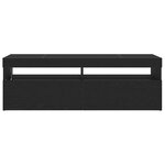 vidaXL Meuble TV Chêne noir 120 x 35 x 40 cm Bois d'ingénierie