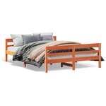 vidaXL Cadre de lit sans matelas cire marron 140x200cm bois pin massif