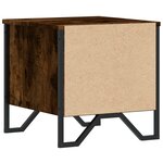 vidaXL Table de chevet chêne fumé 40x41x40 cm bois d'ingénierie