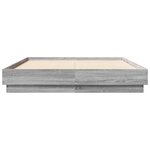 vidaXL Cadre de lit sans matelas sonoma gris 140x190 cm