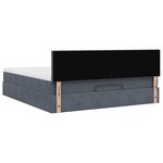 VidaXL Cadre de lit ottoman avec matelas gris foncé 160x200 cm velours