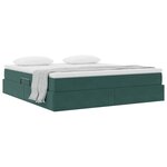 vidaXL Lit avec rangement et matelas Vert foncé 160 x 200 cm Velours