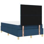 vidaXL Lit à ressorts avec matelas Bleu 120 x 190 cm tissu