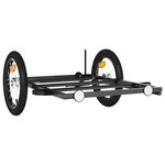 vidaXL Remorque de vélo noir 126x63x34 cm fer