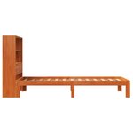 vidaXL Lit bibliothèque sans matelas cire marron 100x200 cm pin massif