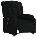vidaXL Fauteuil de massage inclinable électrique Noir Tissu