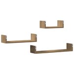 vidaXL Étagères murales 3 Pièces chêne artisanal bois d'ingénierie