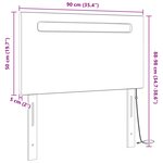 vidaXL Tête de lit LED Cappuccino 90 cm Cuir synthétique