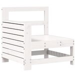 vidaXL Salon de jardin 11 Pièces blanc bois massif de pin