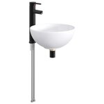 vidaXL Lavabo de salle de bains Noir Mat 32 x 32 x 13 cm métal