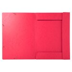 Chemise 3 Rabats et élastique Carte 600g A3 Rouge EXACOMPTA