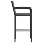 vidaXL Tabourets de bar lot de 4 noir résine tressée