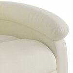 vidaXL Fauteuil inclinable de massage électrique crème velours