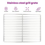 Grille de BBQ vidaXL rectangulaire 40x30 cm en inox 304